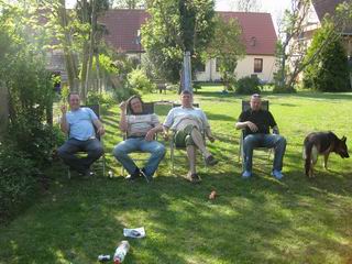 die Jungs machen Pause