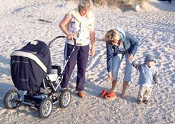 die damen am Strand